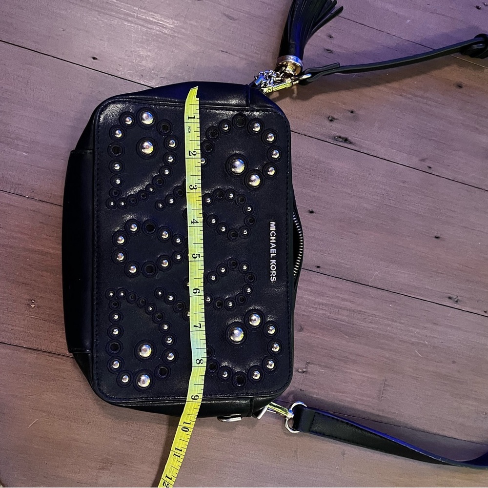 Michael Kors Black Studded Crossbody Bag - Picture 9 of 11